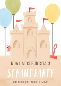 Kindergburtstag Einladung Sandburg