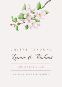 Kirchenheft Hochzeit Apfelblüte