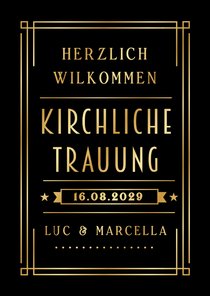 Kirchenheft Hochzeit Artdeco & Gold