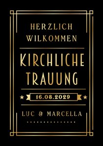 Kirchenheft Hochzeit Artdeco & Gold