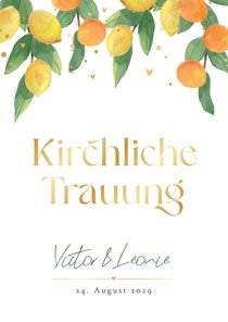 Kirchenheft Hochzeit Zitrusfrüchte 