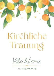 Kirchenheft Hochzeit Zitrusfrüchte