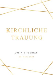 Kirchenheft Trauung Linienspiel gold