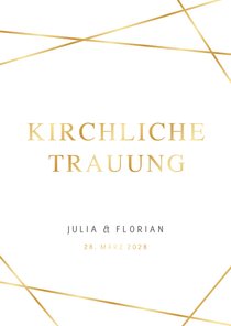 Kirchenheft Trauung Linienspiel gold