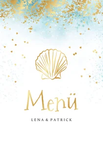 Menükarte Beachlook & Gold