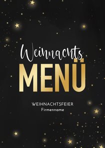 Menükarte geschäftliches Weihnachtsessen