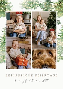 Moderne Fotocollage Weihnachtsbäume
