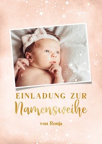 Namensweihe Einladung Sternenmuster Mädchen