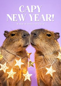 Neujahrsgrüße Capybaras
