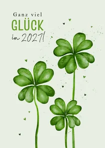 Neujahrsgrüße Glücksklee