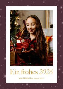 Neujahrsgrußkarte Foto 'Ein frohes 2026'