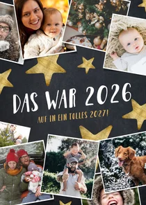 Neujahrskarte Fotocollage das war 2026