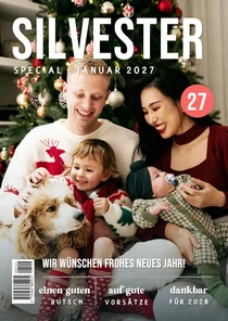 Neujahrskarte Magazin Silvester Hochglanz Zeitschrift