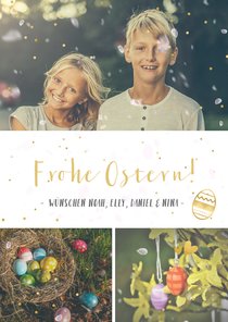 Ostergrußkarte Frohe Ostern mit eigenen Fotos