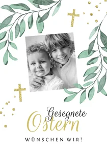 Osterkarte eigenes Foto Gesegnete Ostern