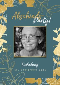 Partyeinladung Abschiedsparty mit Foto