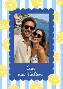 Postkarte Italienurlaub Foto & Zitronen