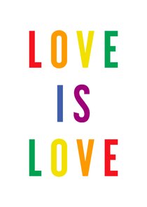 Regenbogen-Karte 'Love is love'