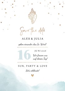 Save-the-Date-Karte Hochzeit Strandfeeling