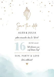 Save-the-Date-Karte Hochzeit Strandfeeling