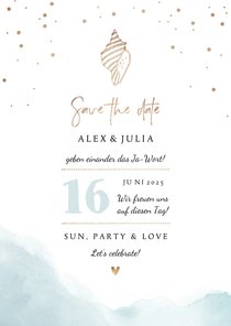 Save-the-Date-Karte Hochzeit Strandfeeling