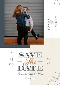 Save-the-Date-Karte mit Foto grafisch