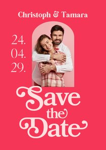 Save-The-Date-Karte Retro-Optik