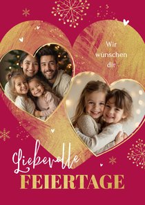 SOS Kinderdörfer Weihnachtskarte Herzen mit Fotos