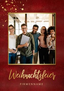 Stilvolle Einladung zur Weihnachtsfeier mit Foto