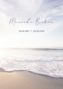Todesanzeige Strand Meer klassisch