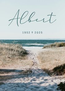 Trauerkarte Einladung Naturfoto Meer und Strand 