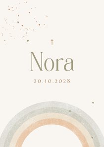 Trauerkarte Sternenkind Regenbogen pastell