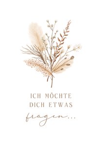 Trauzeugin Fragen Bohemien Stil Hochzeitskarte Trockenzweige