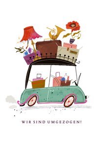 Umzugskarte Auto und Gepäck