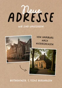 Umzugskarte Kraftpapier 2 Fotos