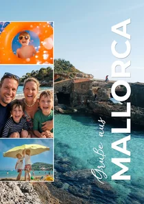 Urlaubsfotokarte sonnige Grüße von Mallorca