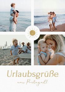 Urlaubsgrüße Fotocollage Sonne aus Portugal