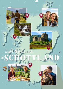Urlaubskarte Foto Rundreise Schottland