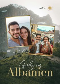 Urlaubskarte Fotocollage Albanien
