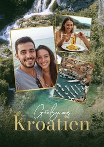 Urlaubskarte Kroatien Fotocollage