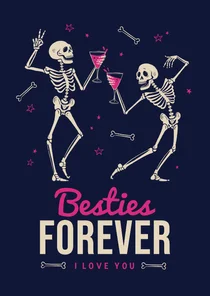 Valentinskarte beste Freundinnen 'Besties Forever'