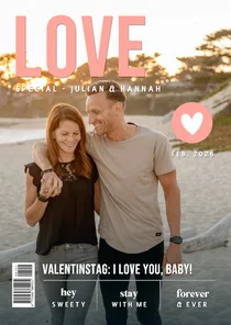 Valentinskarte Cover Zeitschrift 'LOVE'