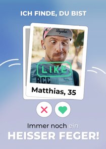 Valentinskarte Dating-App 'swipe' nach rechts