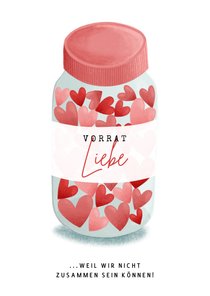 Valentinskarte Liebesvorrat