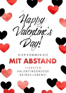 Valentinskarte 'Mit Abstand'