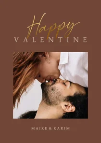 Valentinstag Fotokarte 'Happy Valentine'