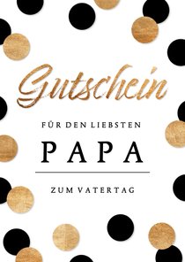 Vatertag Gutscheinkarte Konfetti