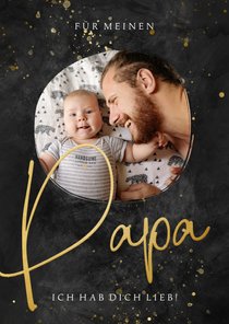 Vatertagskarte Foto & Schriftzug 'Papa'