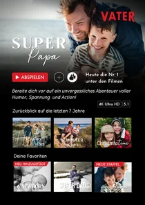 Vatertagskarte Streamingdienst Fotocollage 'Super Papa'