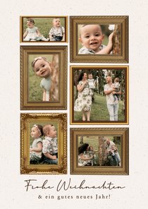 Weihnachsgrußkarte 6 Fotos in Bilderrahmen